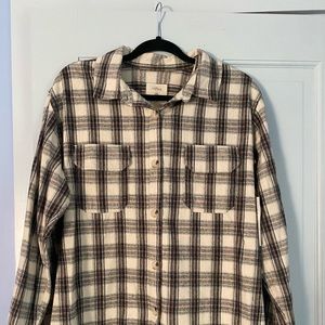 vintage oversized plaid shirt soft size L